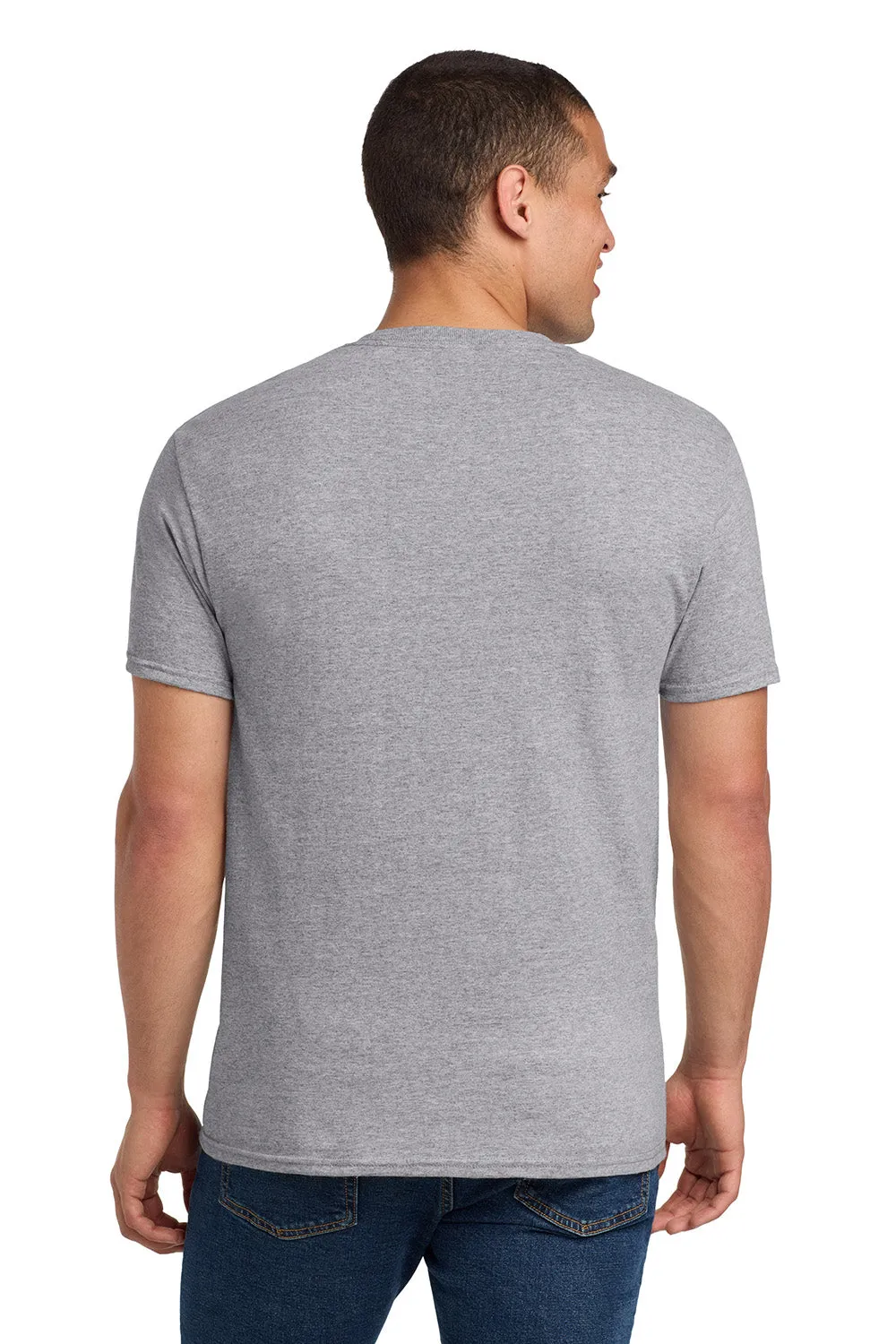 Jerzees Mens Dri-Power Moisture Wicking Short Sleeve Crewneck T-Shirt - Heather Grey