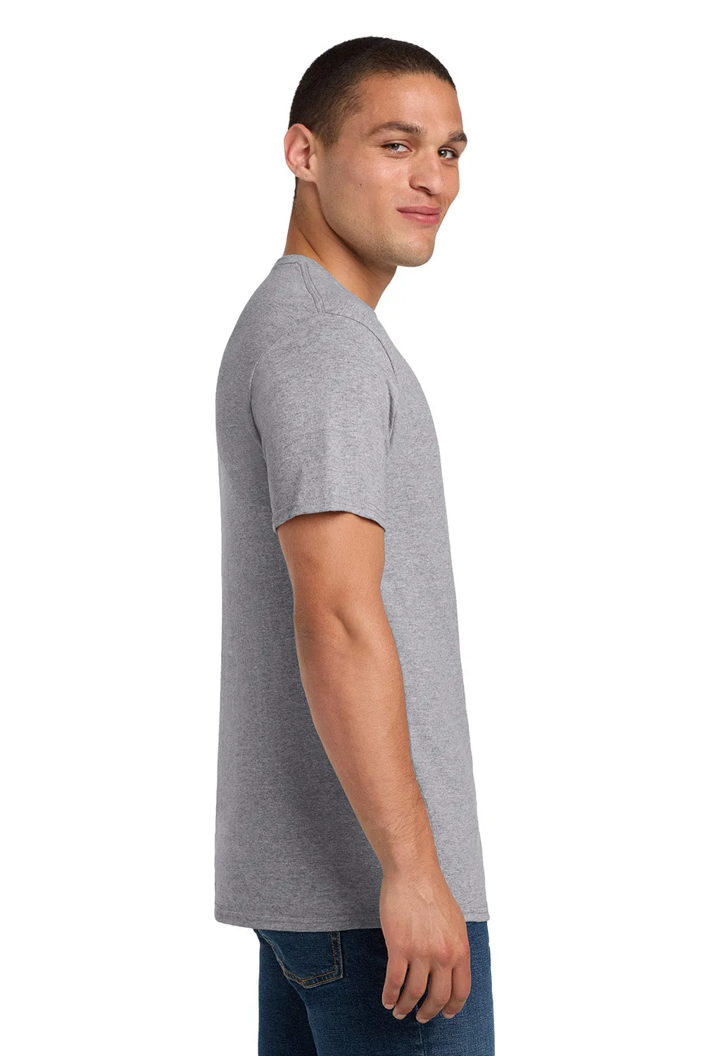 Jerzees Mens Dri-Power Moisture Wicking Short Sleeve Crewneck T-Shirt - Heather Grey