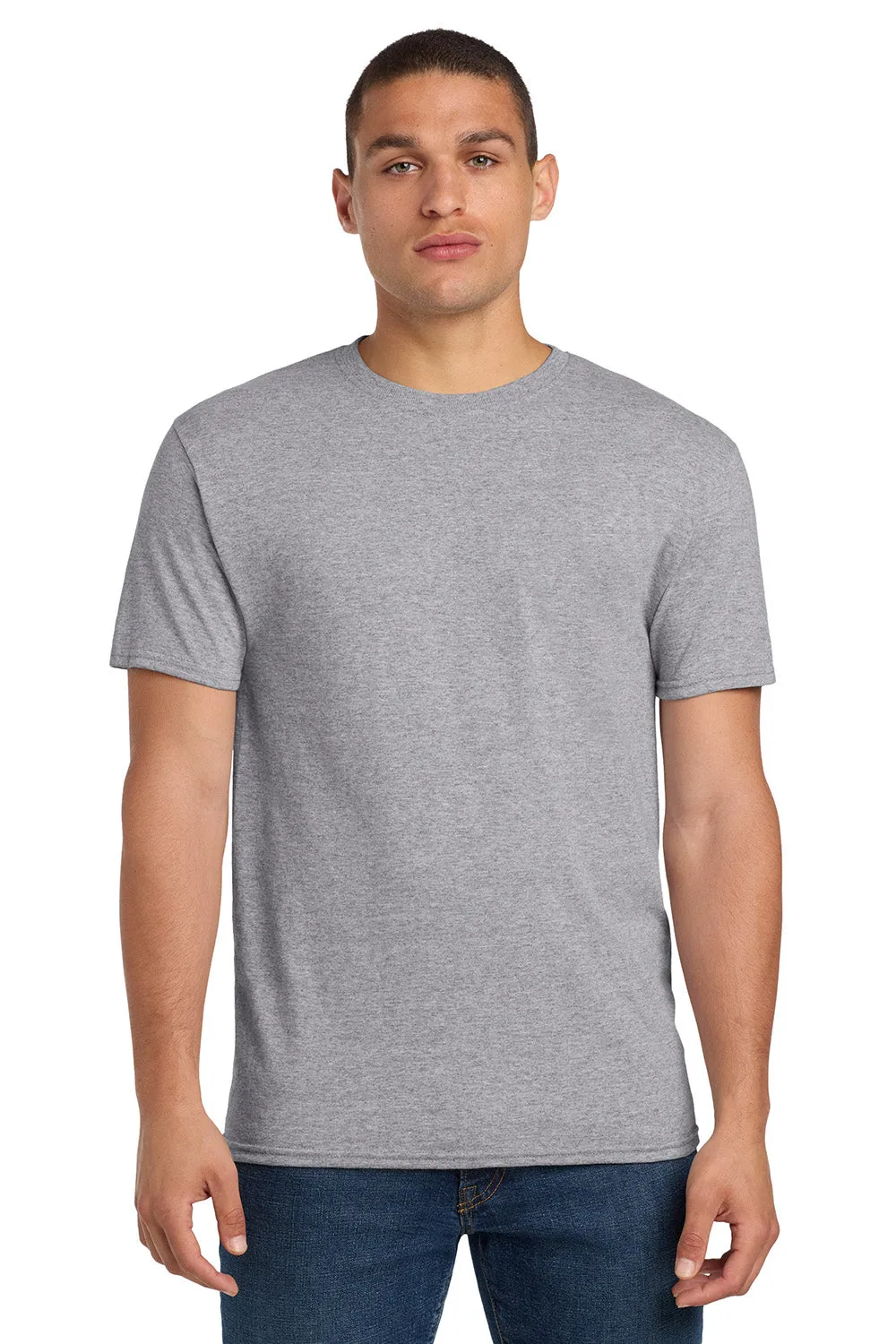 Jerzees Mens Dri-Power Moisture Wicking Short Sleeve Crewneck T-Shirt - Heather Grey