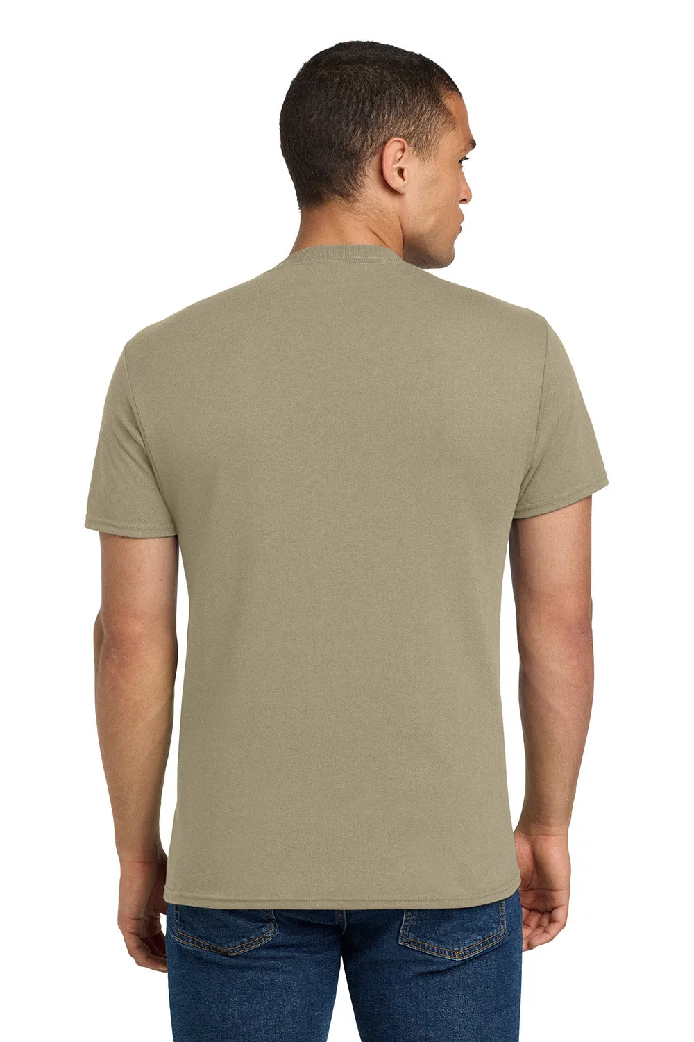 Jerzees Mens Dri-Power Moisture Wicking Short Sleeve Crewneck T-Shirt - Khaki Brown
