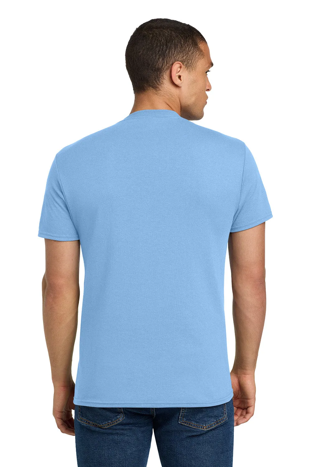 Jerzees Mens Dri-Power Moisture Wicking Short Sleeve Crewneck T-Shirt - Light Blue