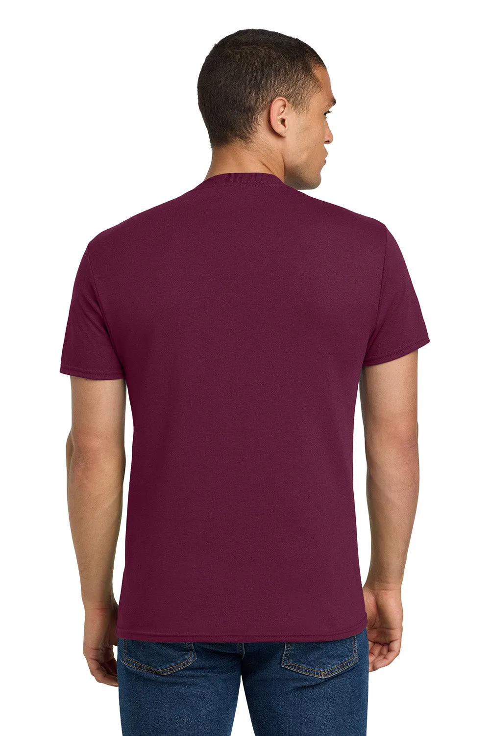 Jerzees Mens Dri-Power Moisture Wicking Short Sleeve Crewneck T-Shirt - Maroon