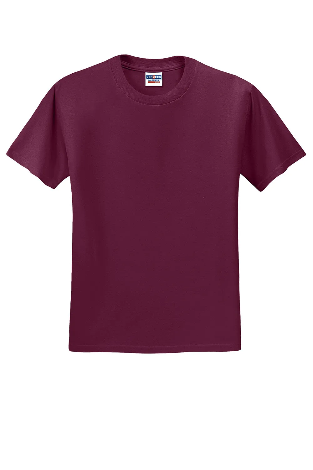 Jerzees Mens Dri-Power Moisture Wicking Short Sleeve Crewneck T-Shirt - Maroon
