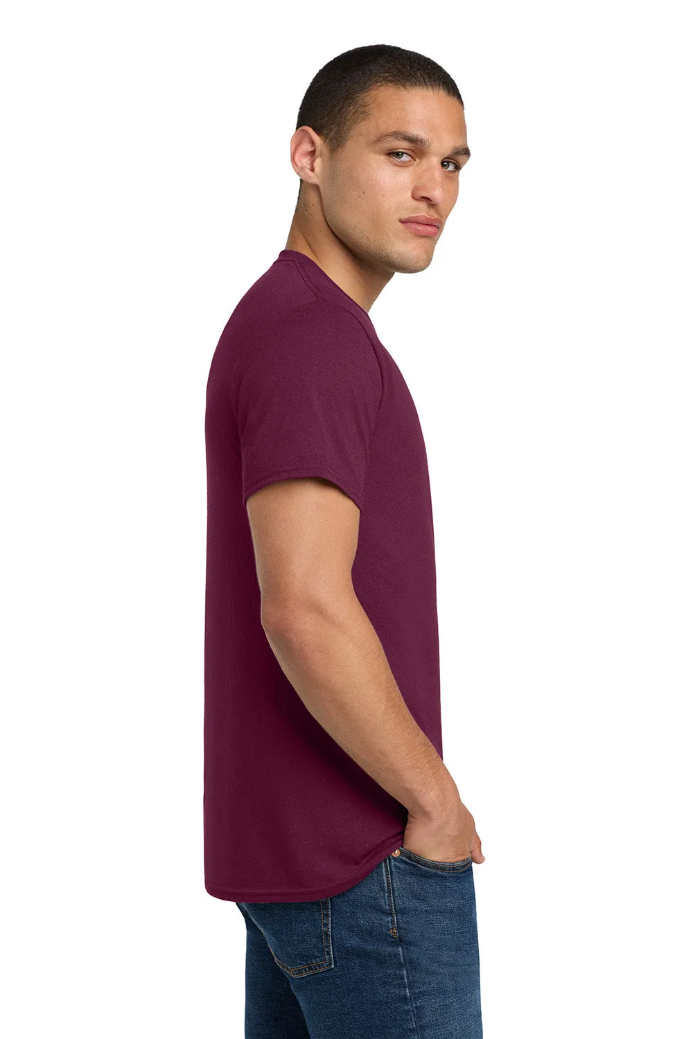 Jerzees Mens Dri-Power Moisture Wicking Short Sleeve Crewneck T-Shirt - Maroon