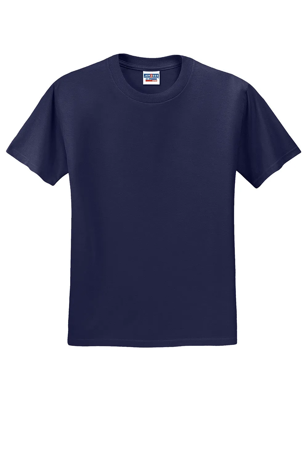 Jerzees Mens Dri-Power Moisture Wicking Short Sleeve Crewneck T-Shirt - Navy Blue