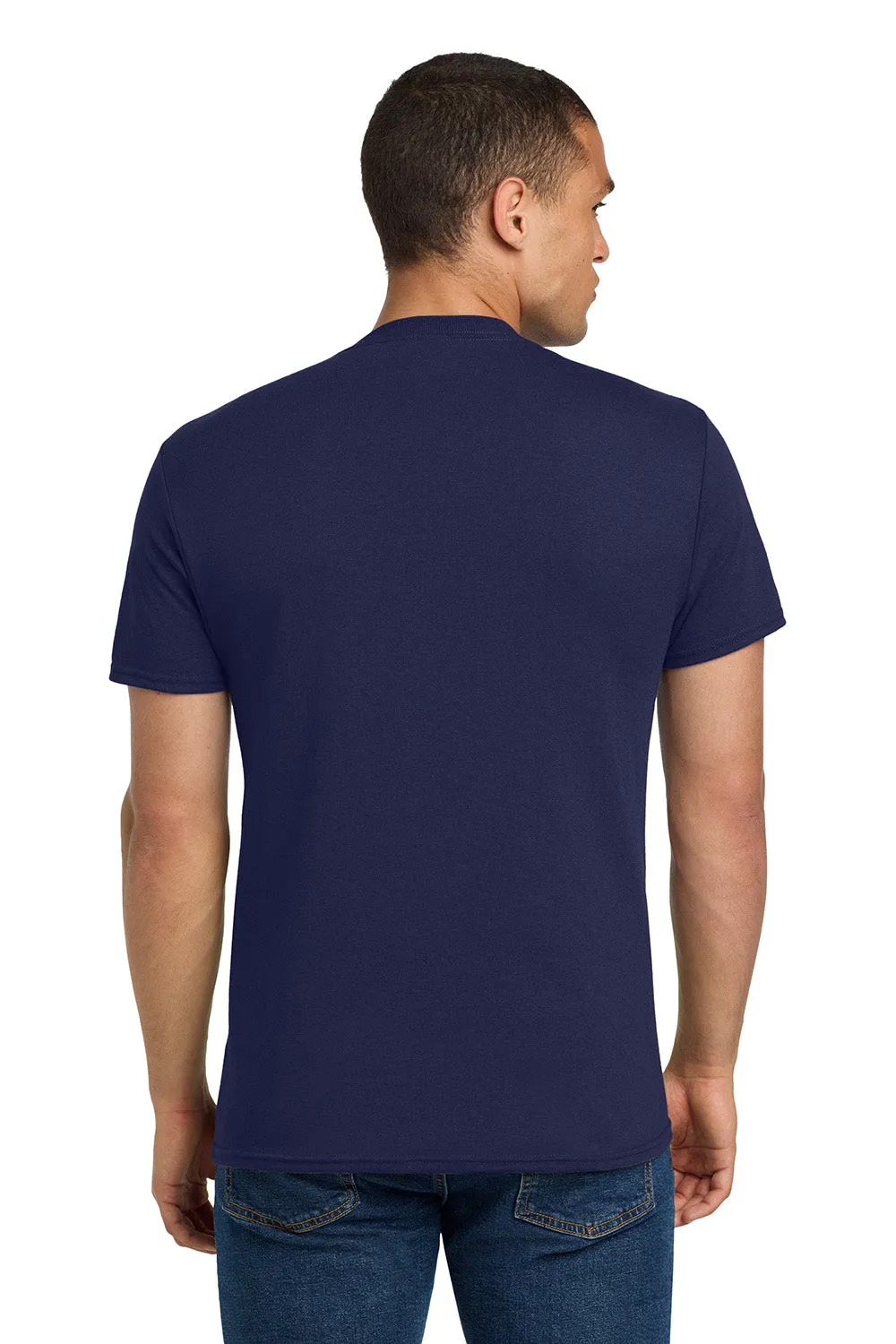 Jerzees Mens Dri-Power Moisture Wicking Short Sleeve Crewneck T-Shirt - Navy Blue