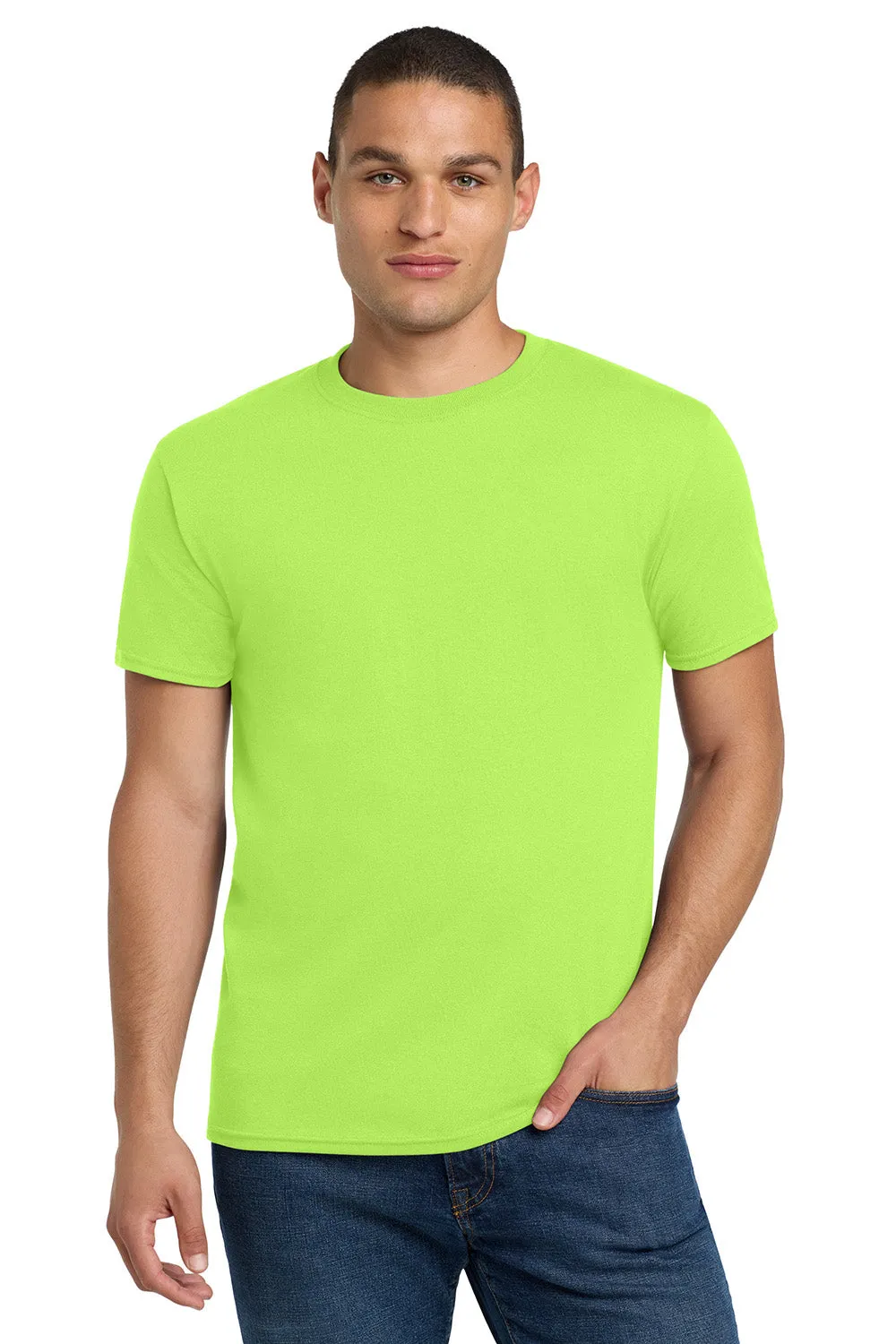 Jerzees Mens Dri-Power Moisture Wicking Short Sleeve Crewneck T-Shirt - Neon Green