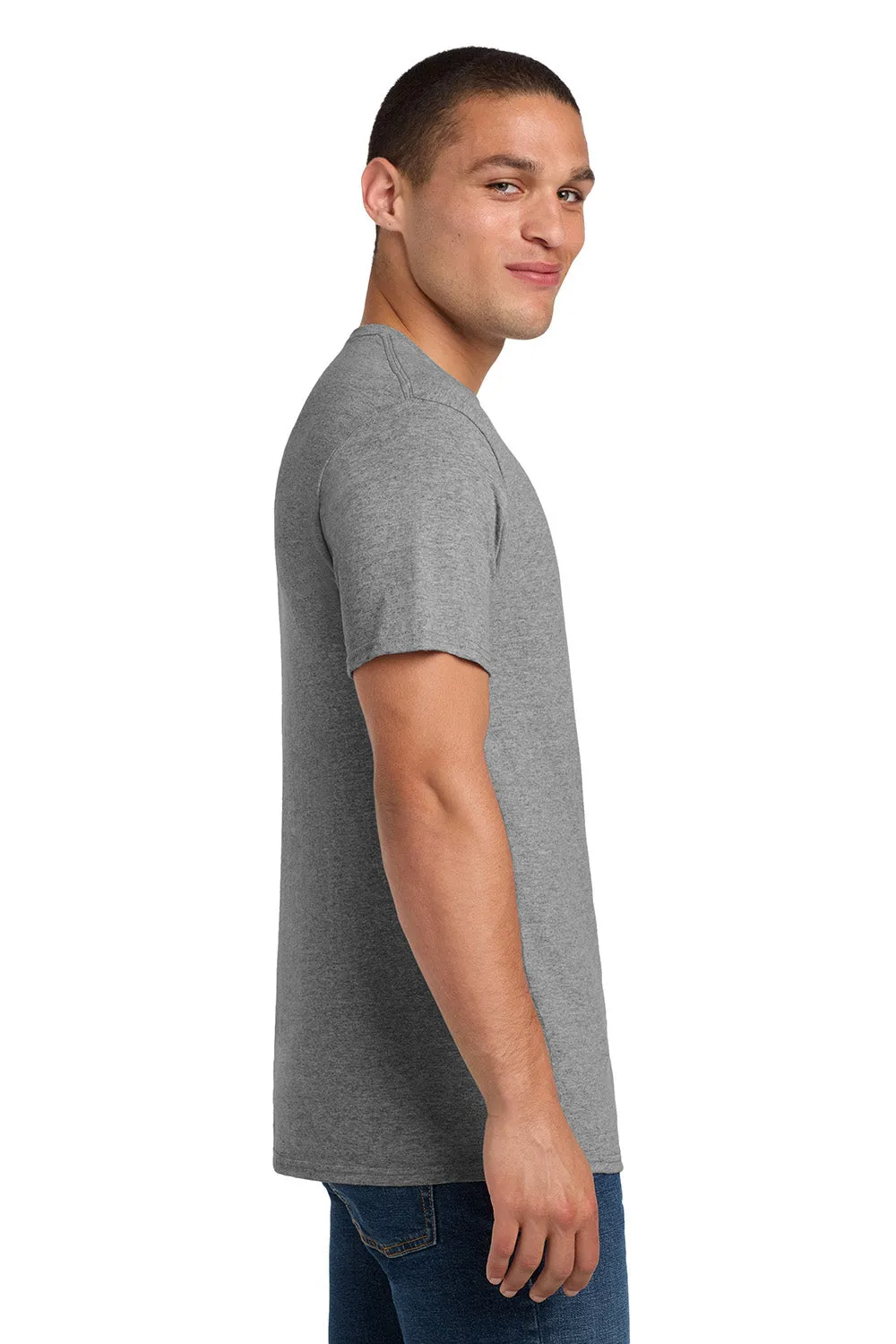 Jerzees Mens Dri-Power Moisture Wicking Short Sleeve Crewneck T-Shirt - Oxford Grey