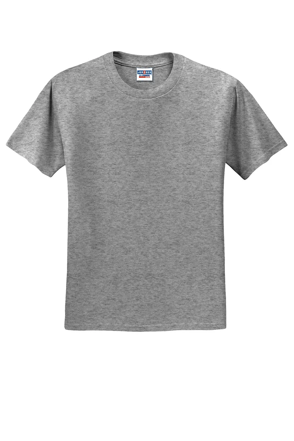 Jerzees Mens Dri-Power Moisture Wicking Short Sleeve Crewneck T-Shirt - Oxford Grey