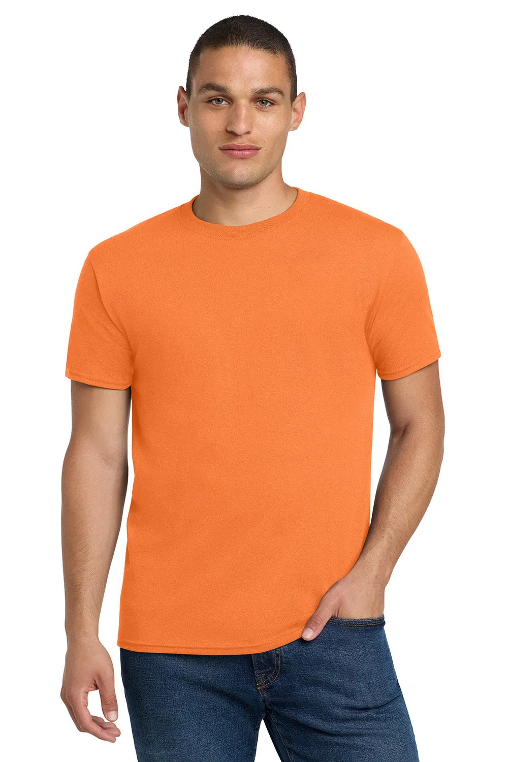 Jerzees Mens Dri-Power Moisture Wicking Short Sleeve Crewneck T-Shirt - Safety Orange