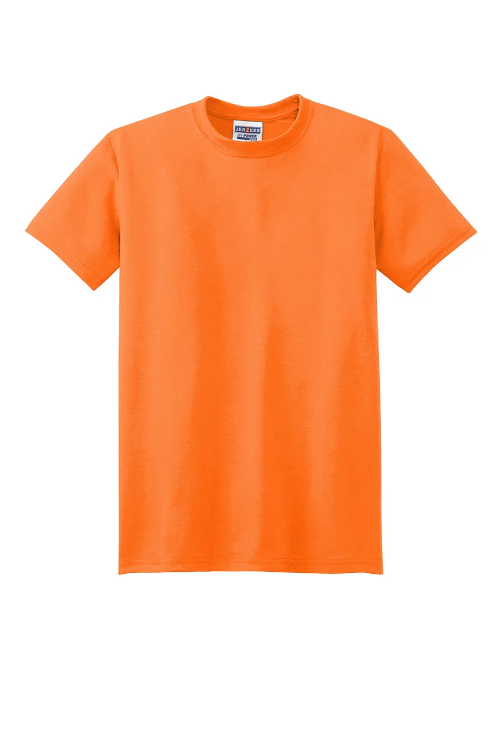 Jerzees Mens Dri-Power Moisture Wicking Short Sleeve Crewneck T-Shirt - Safety Orange
