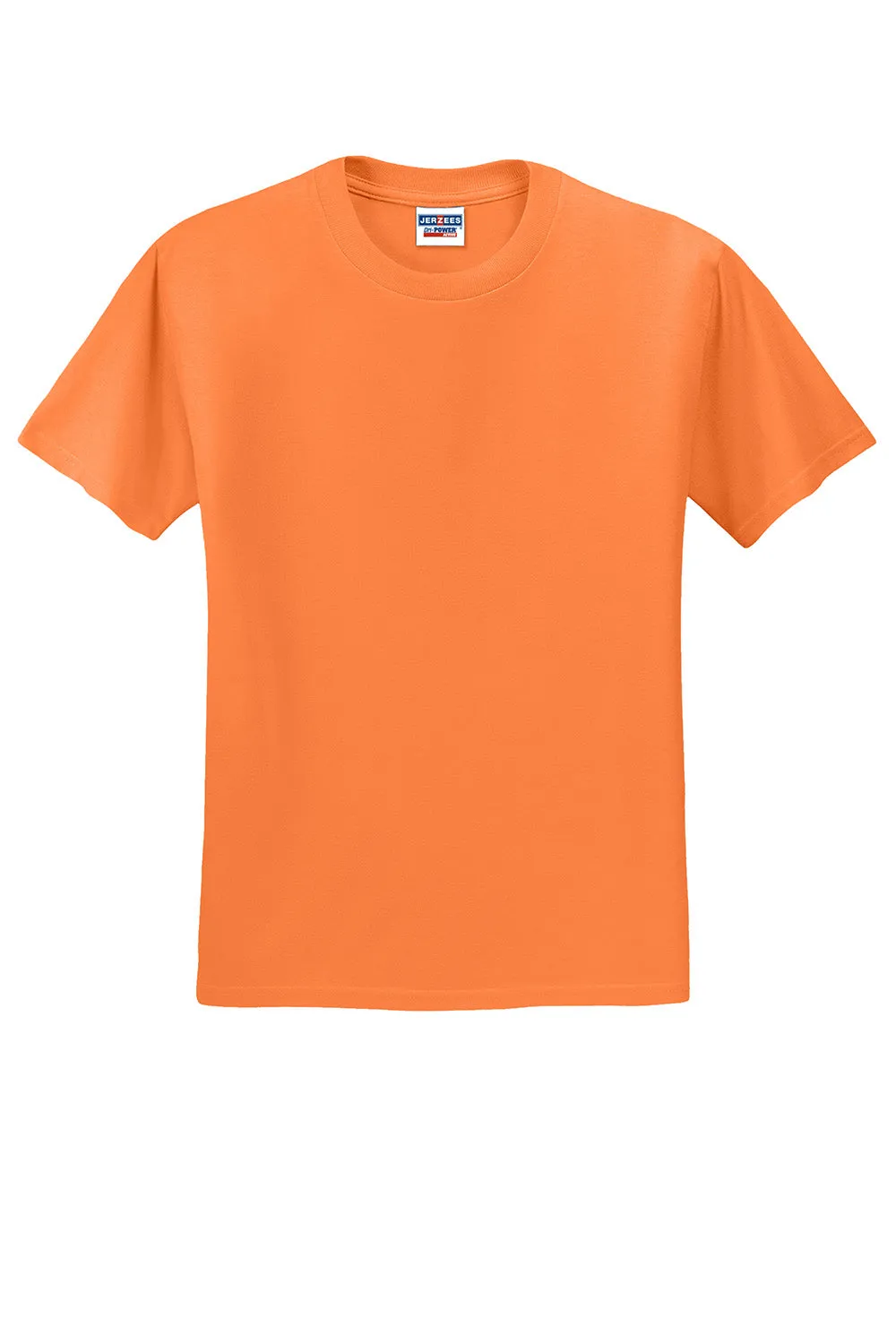 Jerzees Mens Dri-Power Moisture Wicking Short Sleeve Crewneck T-Shirt - Safety Orange