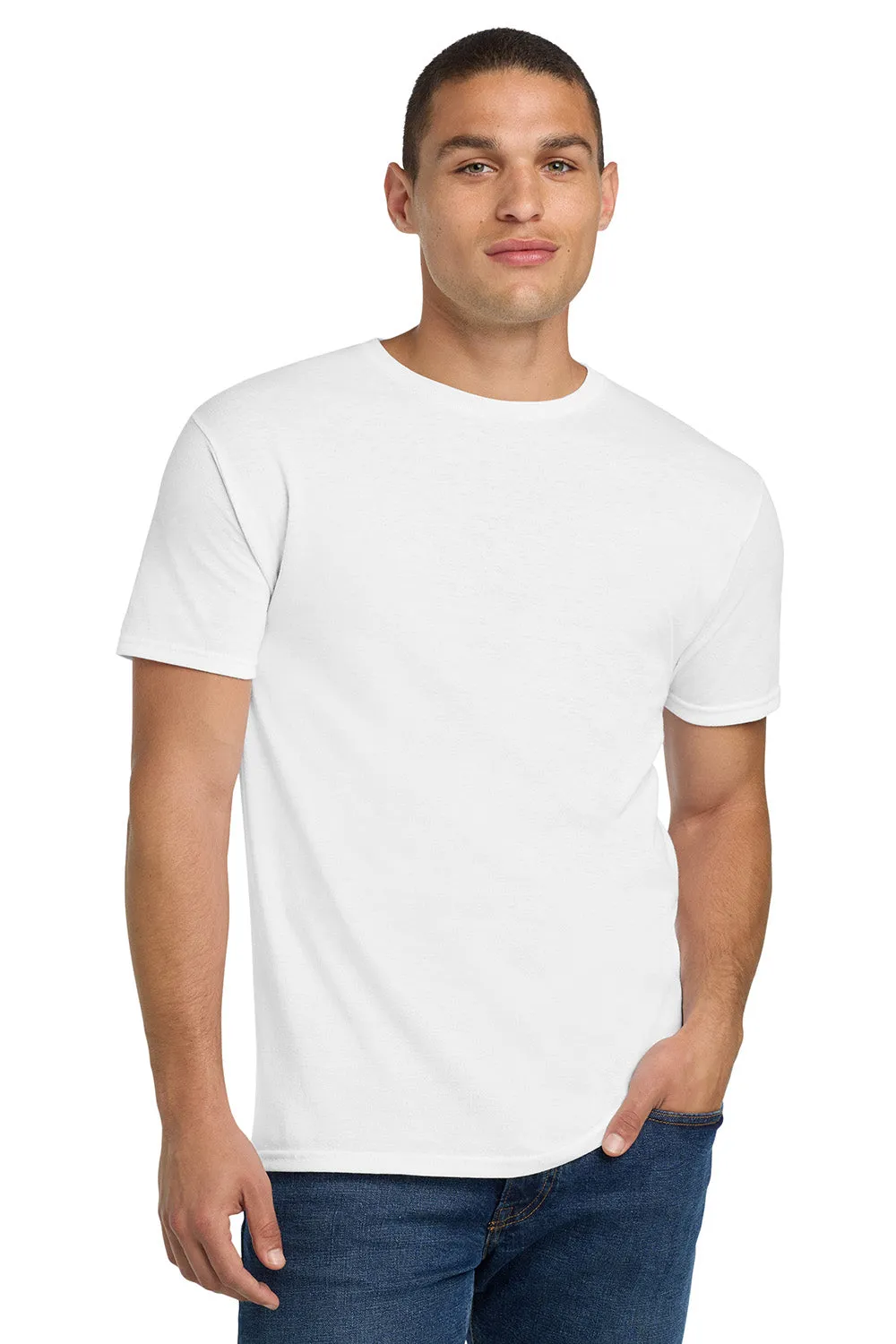 Jerzees Mens Dri-Power Moisture Wicking Short Sleeve Crewneck T-Shirt - White