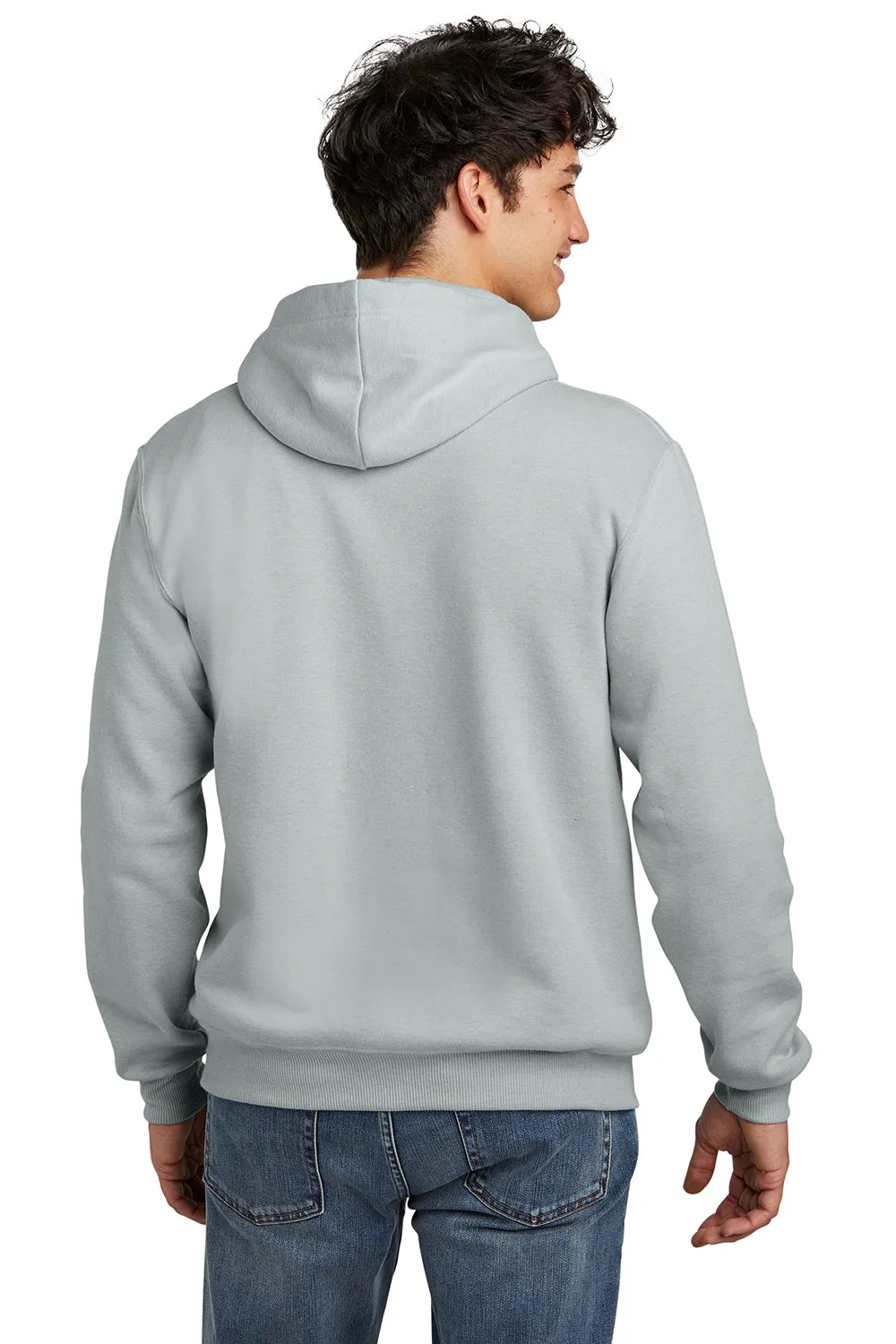 Jerzees Mens Eco Premium Moisture Wicking Hooded Sweatshirt Hoodie w/ Pouch Pocket - Heather Frost Grey