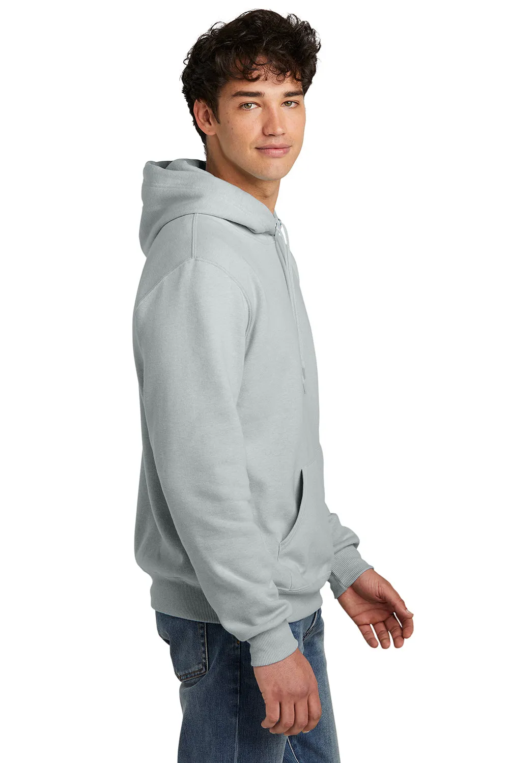 Jerzees Mens Eco Premium Moisture Wicking Hooded Sweatshirt Hoodie w/ Pouch Pocket - Heather Frost Grey
