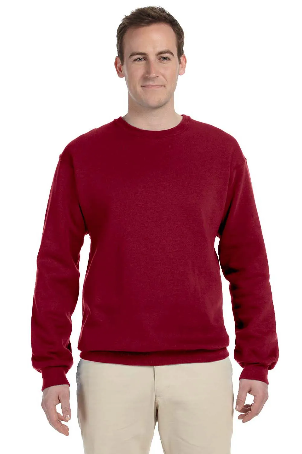 Jerzees Mens NuBlend Fleece Crewneck Sweatshirt - Cardinal Red