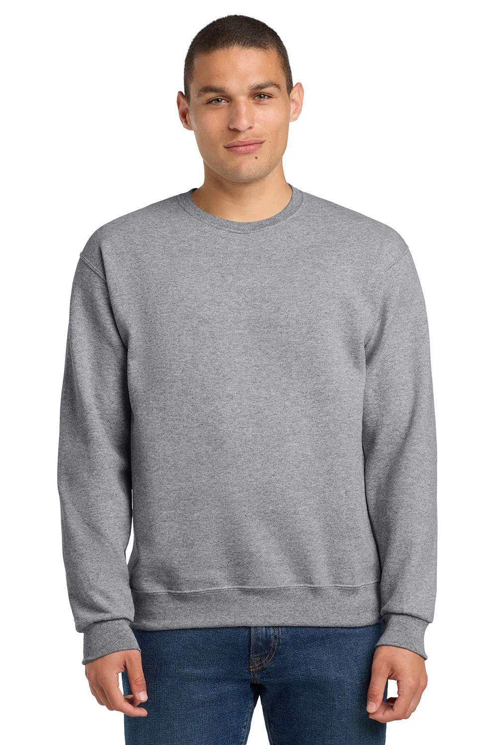 Jerzees Mens NuBlend Fleece Crewneck Sweatshirt - Heather Grey