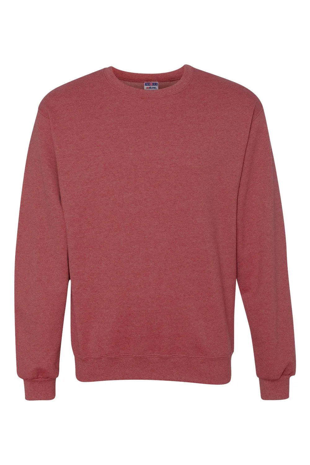 Jerzees Mens NuBlend Fleece Crewneck Sweatshirt - Vintage Heather Red