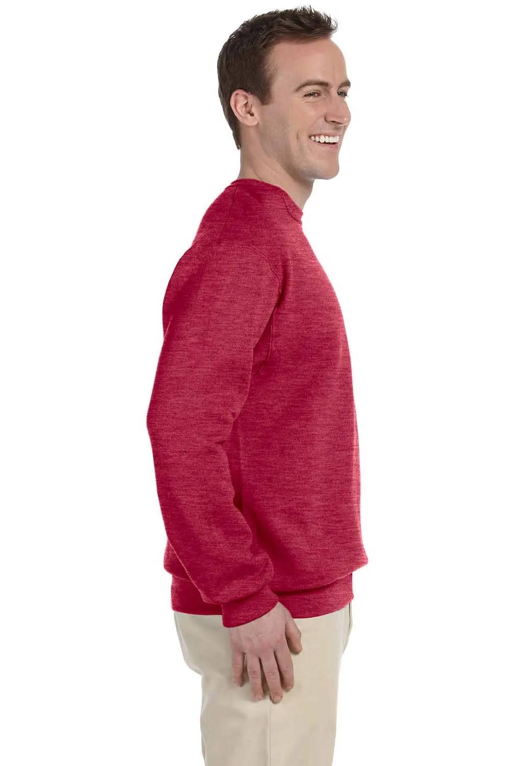 Jerzees Mens NuBlend Fleece Crewneck Sweatshirt - Vintage Heather Red