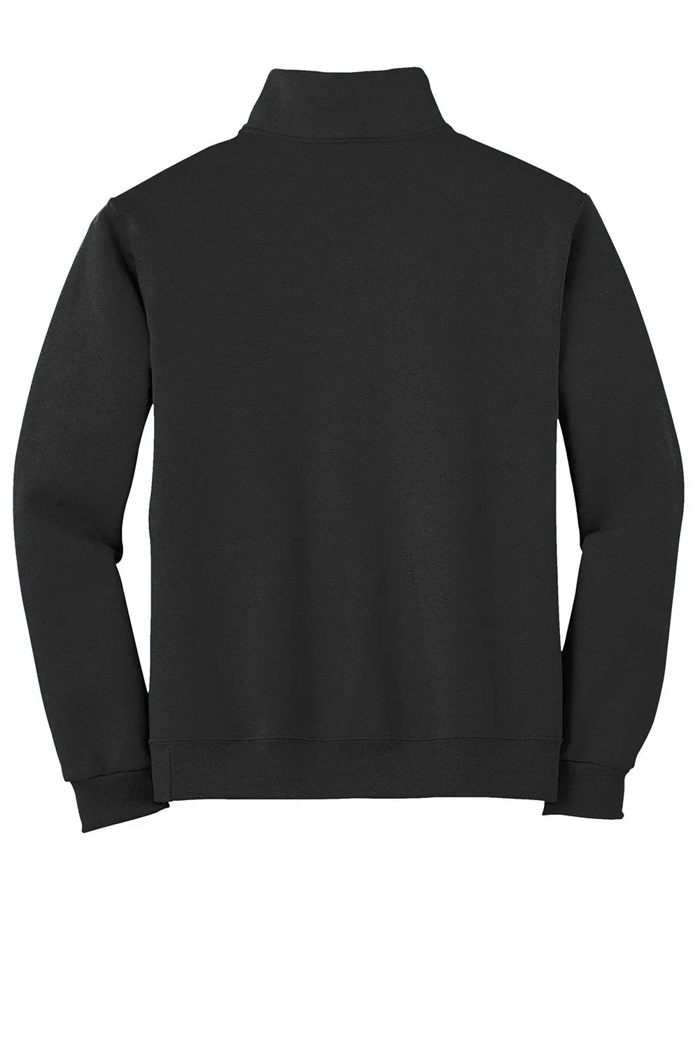 Jerzees Mens NuBlend Pill Resistant Fleece 1/4 Zip Sweatshirt - Black