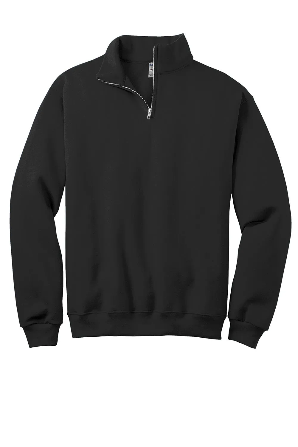 Jerzees Mens NuBlend Pill Resistant Fleece 1/4 Zip Sweatshirt - Black