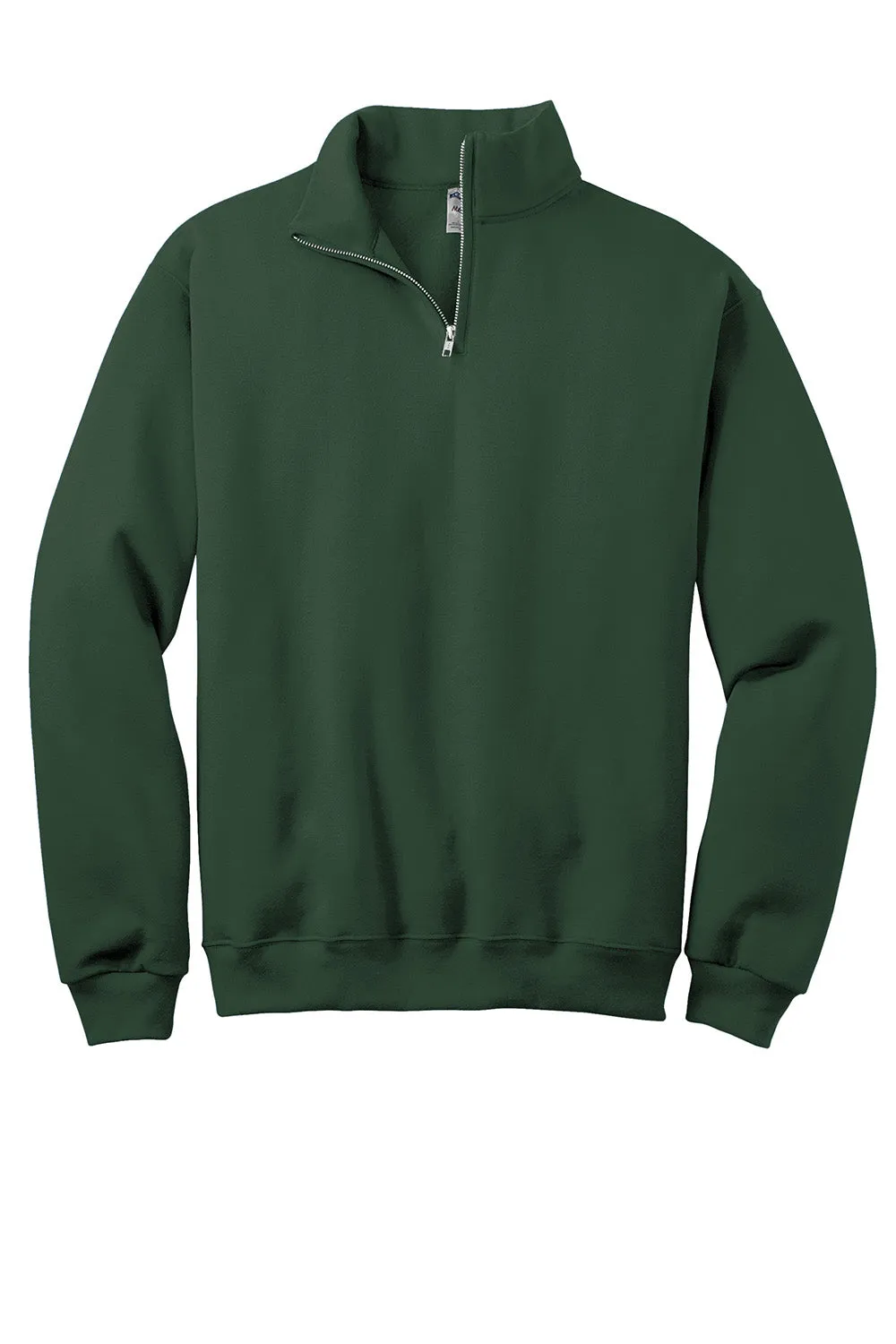 Jerzees Mens NuBlend Pill Resistant Fleece 1/4 Zip Sweatshirt - Forest Green