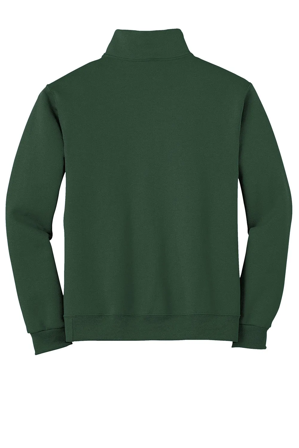 Jerzees Mens NuBlend Pill Resistant Fleece 1/4 Zip Sweatshirt - Forest Green