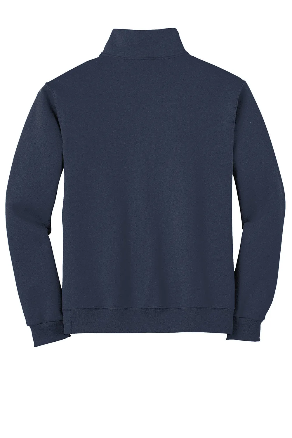 Jerzees Mens NuBlend Pill Resistant Fleece 1/4 Zip Sweatshirt - Navy Blue