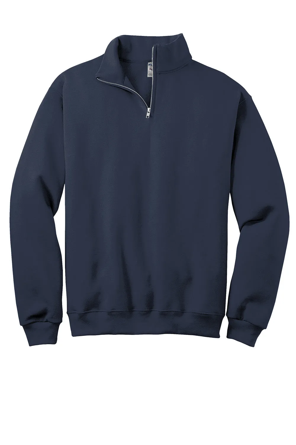 Jerzees Mens NuBlend Pill Resistant Fleece 1/4 Zip Sweatshirt - Navy Blue