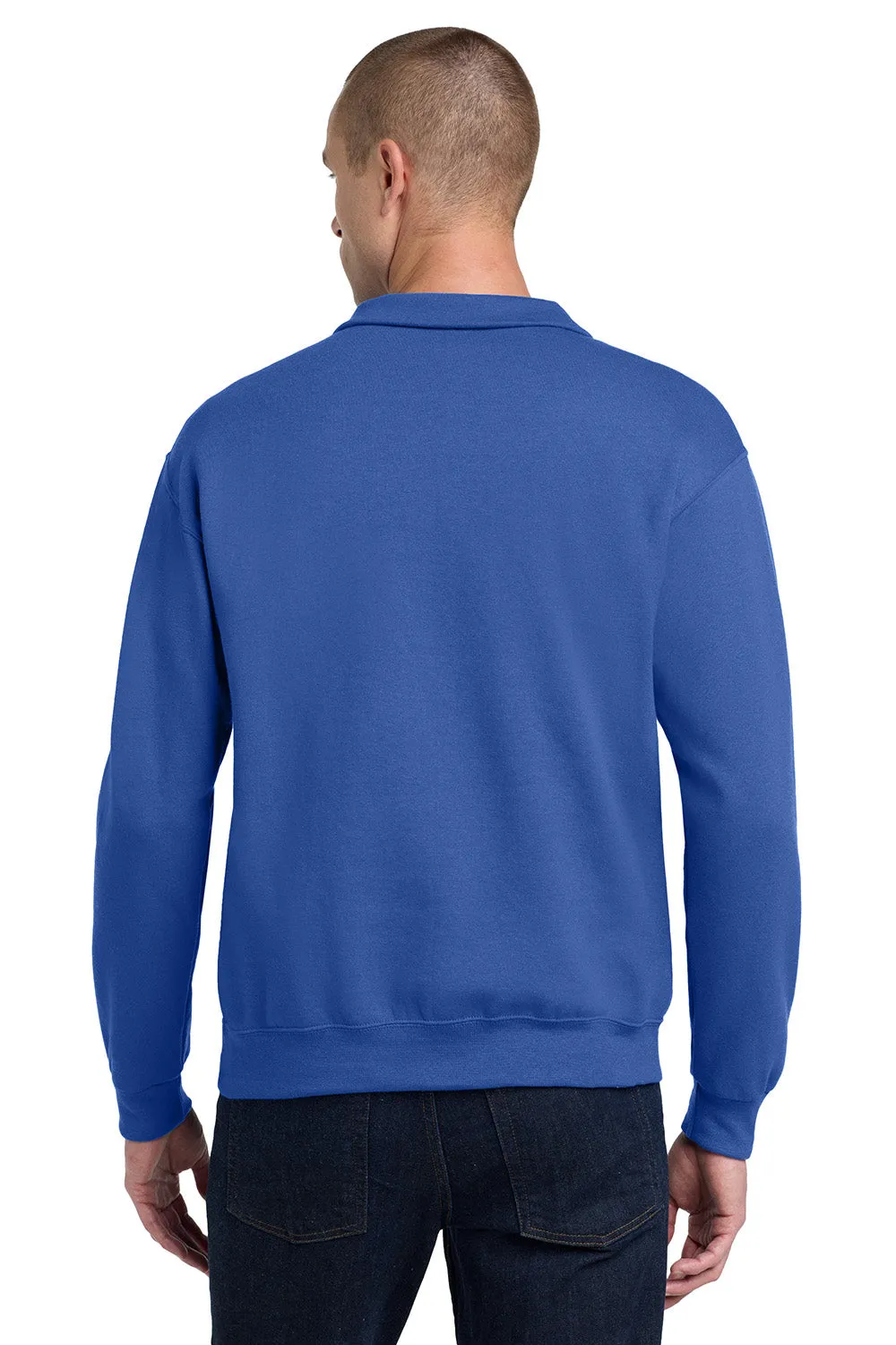 Jerzees Mens NuBlend Pill Resistant Fleece 1/4 Zip Sweatshirt - Royal Blue