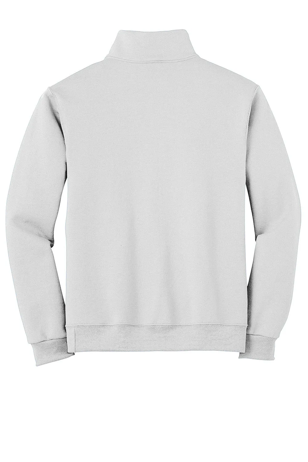 Jerzees Mens NuBlend Pill Resistant Fleece 1/4 Zip Sweatshirt - White