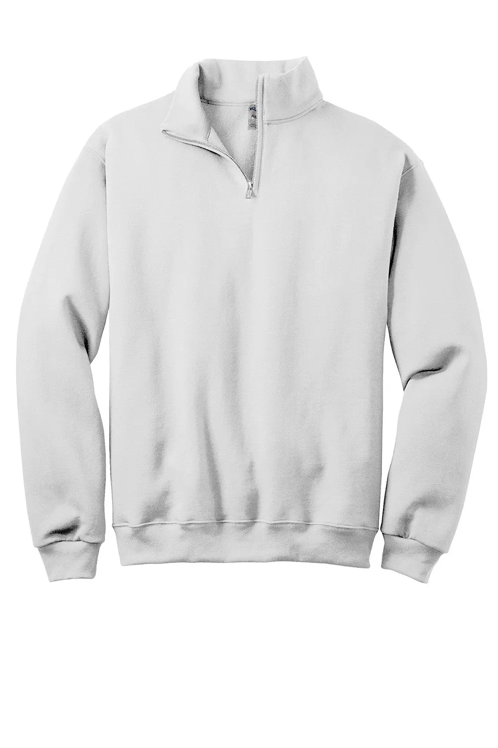 Jerzees Mens NuBlend Pill Resistant Fleece 1/4 Zip Sweatshirt - White