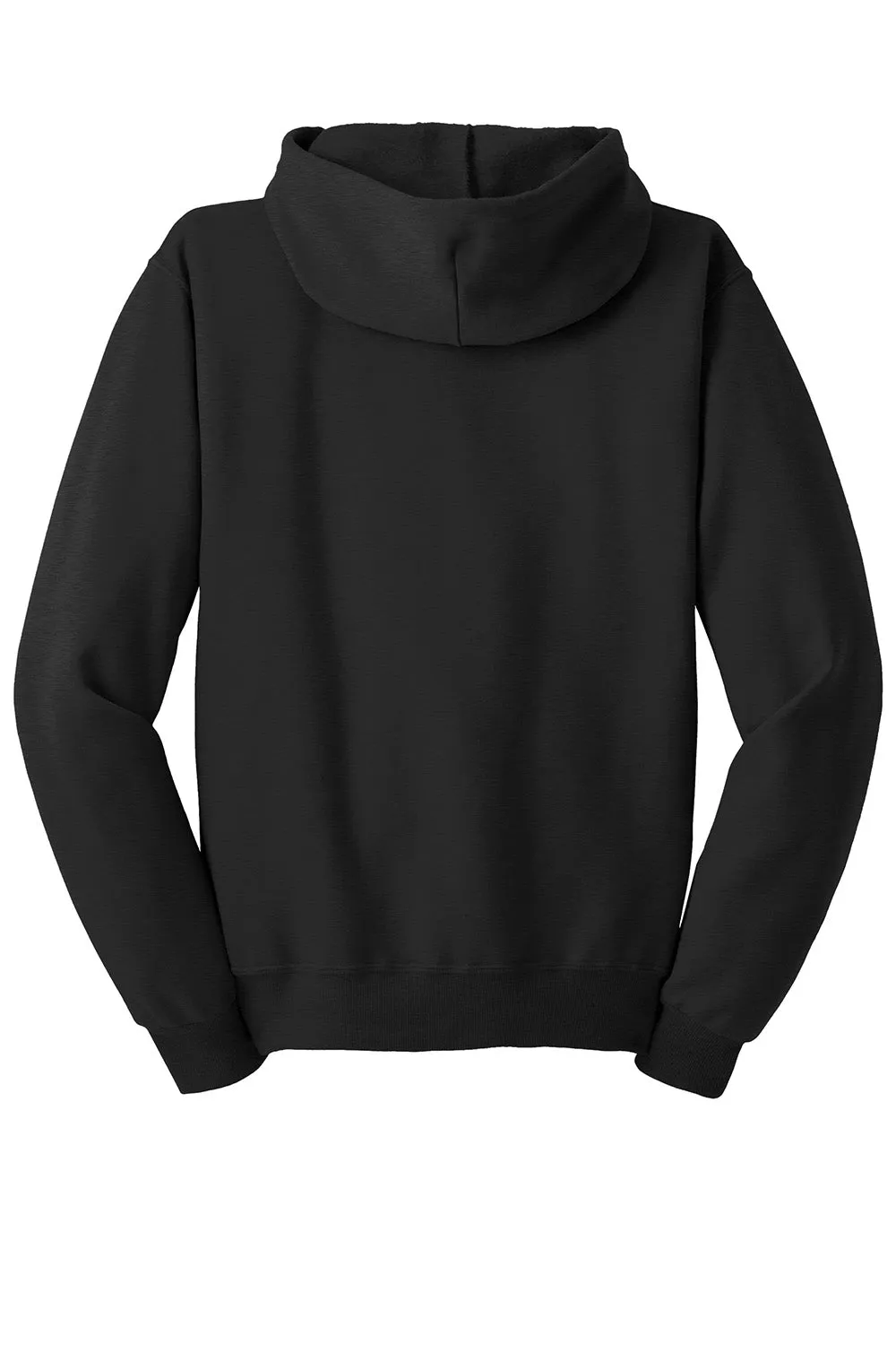 Jerzees Mens NuBlend Pill Resistant Fleece Full Zip Hooded Sweatshirt Hoodie w/ Pockets - Black