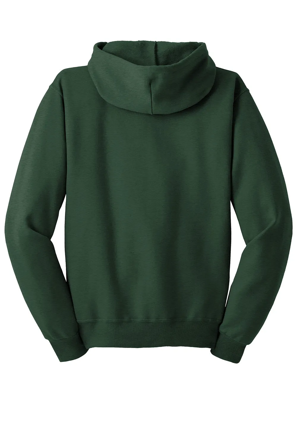 Jerzees Mens NuBlend Pill Resistant Fleece Full Zip Hooded Sweatshirt Hoodie w/ Pockets - Forest Green