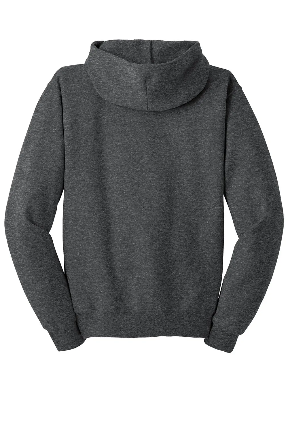 Jerzees Mens NuBlend Pill Resistant Fleece Full Zip Hooded Sweatshirt Hoodie w/ Pockets - Heather Black