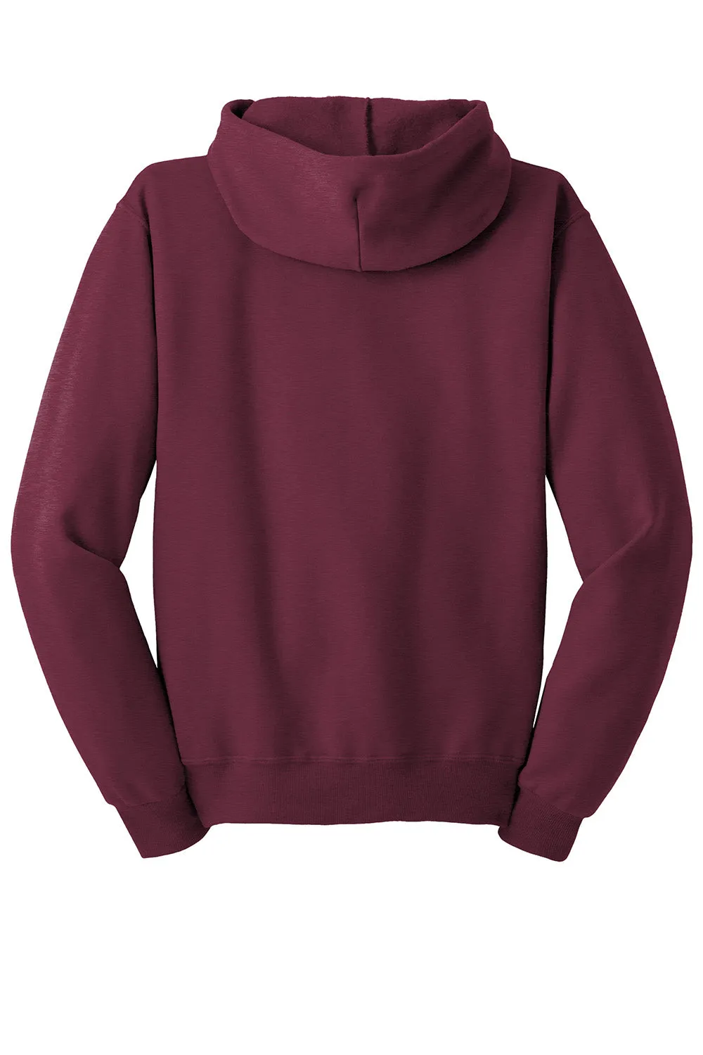 Jerzees Mens NuBlend Pill Resistant Fleece Full Zip Hooded Sweatshirt Hoodie w/ Pockets - Maroon