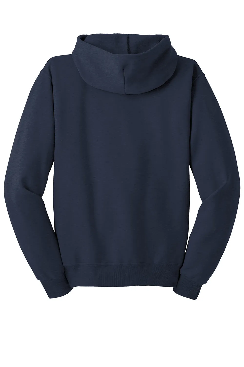 Jerzees Mens NuBlend Pill Resistant Fleece Full Zip Hooded Sweatshirt Hoodie w/ Pockets - Navy Blue