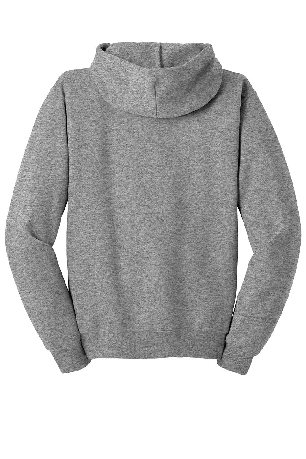 Jerzees Mens NuBlend Pill Resistant Fleece Full Zip Hooded Sweatshirt Hoodie w/ Pockets - Oxford Grey
