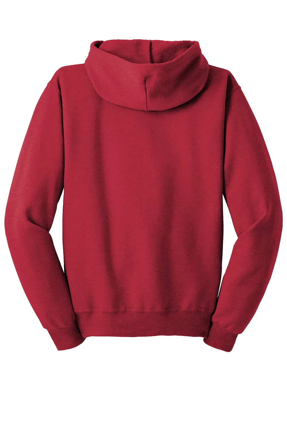 Jerzees Mens NuBlend Pill Resistant Fleece Full Zip Hooded Sweatshirt Hoodie w/ Pockets - True Red