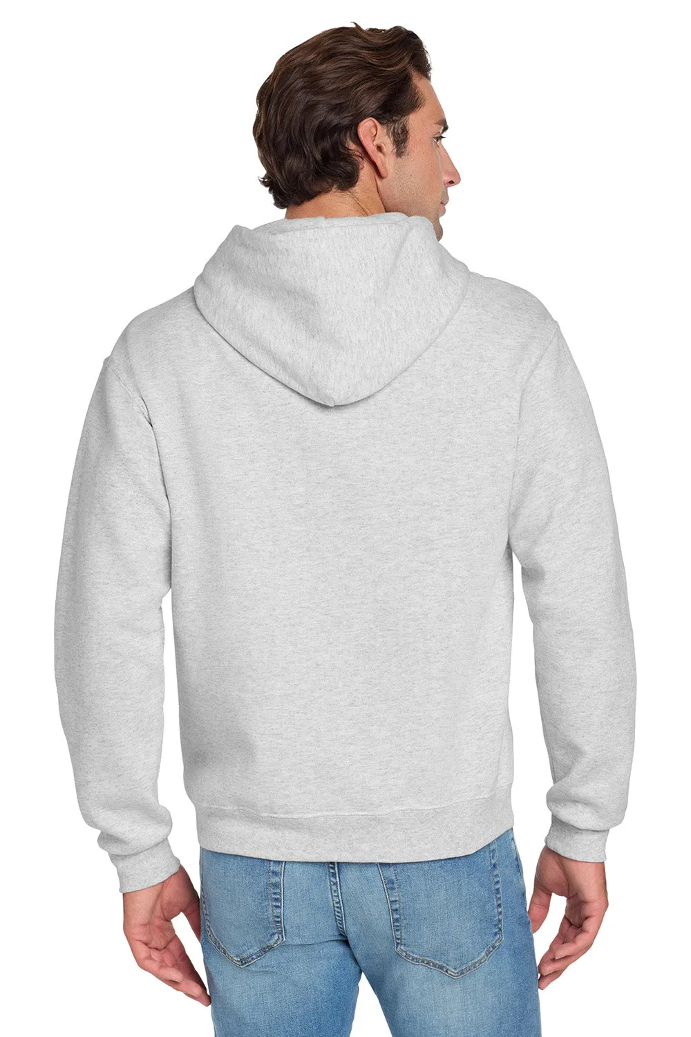 Jerzees Mens NuBlend Pill Resistant Fleece Hooded Sweatshirt Hoodie w/ Pouch Pocket - Ash Grey
