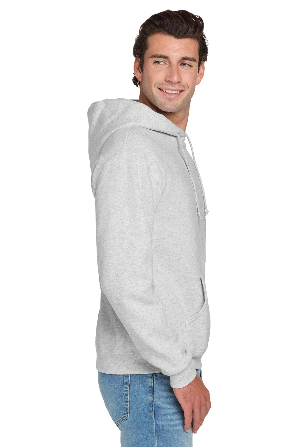 Jerzees Mens NuBlend Pill Resistant Fleece Hooded Sweatshirt Hoodie w/ Pouch Pocket - Ash Grey