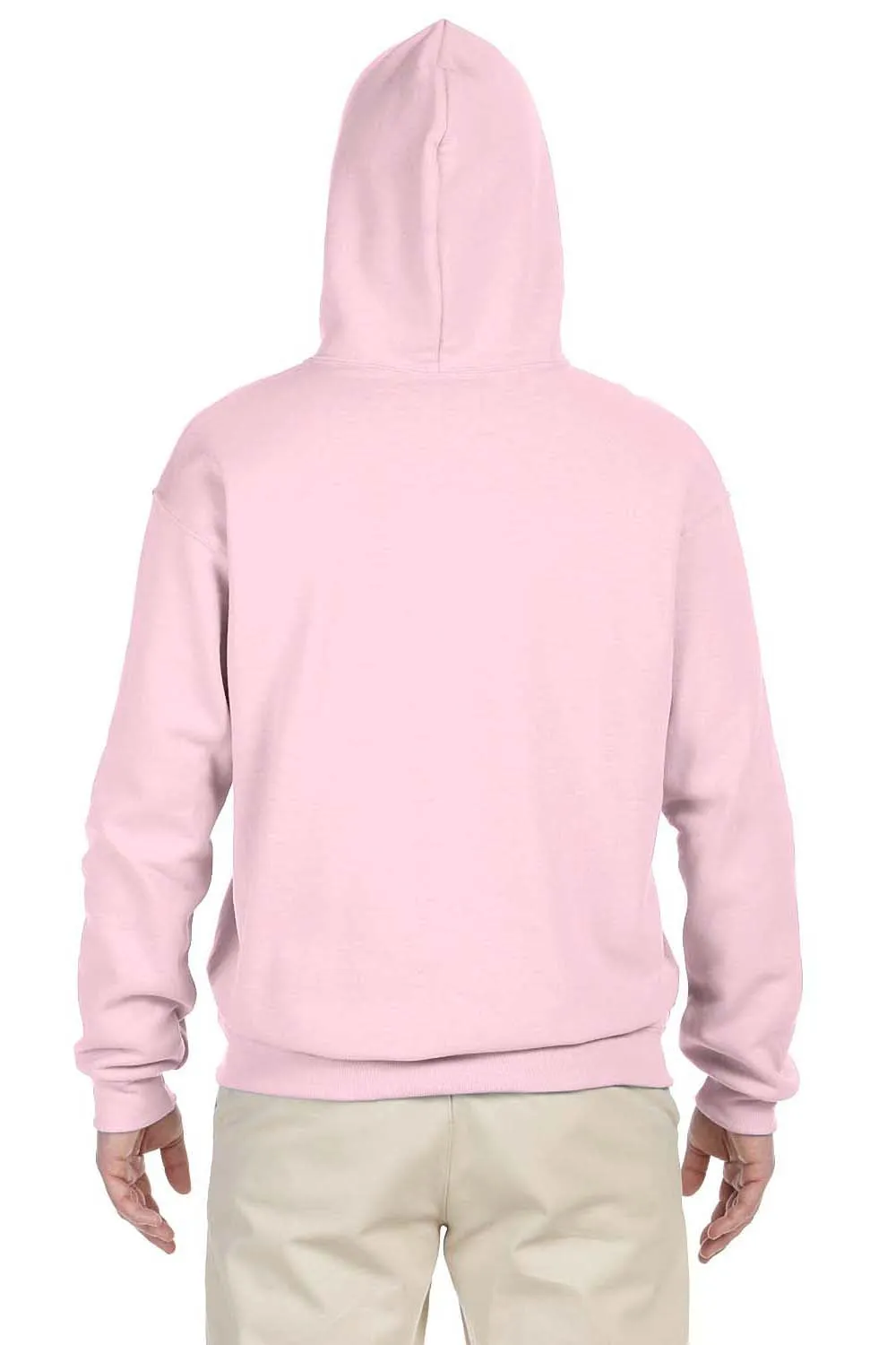 Jerzees Mens NuBlend Pill Resistant Fleece Hooded Sweatshirt Hoodie w/ Pouch Pocket - Classic Pink