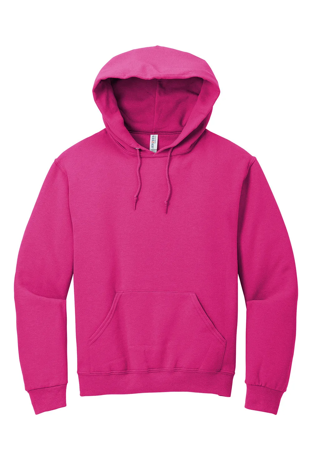 Jerzees Mens NuBlend Pill Resistant Fleece Hooded Sweatshirt Hoodie w/ Pouch Pocket - Cyber Pink