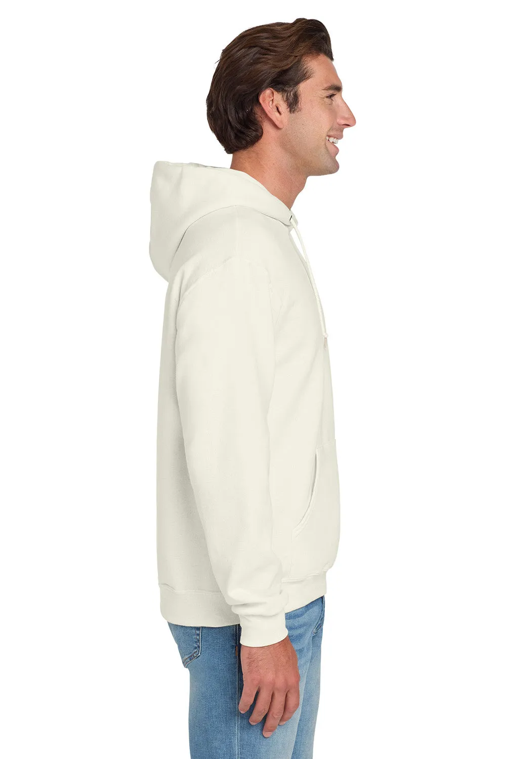 Jerzees Mens NuBlend Pill Resistant Fleece Hooded Sweatshirt Hoodie w/ Pouch Pocket - Heather Sweet Cream