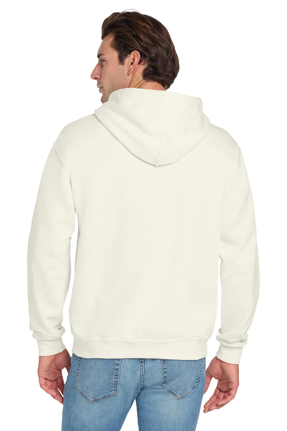 Jerzees Mens NuBlend Pill Resistant Fleece Hooded Sweatshirt Hoodie w/ Pouch Pocket - Heather Sweet Cream