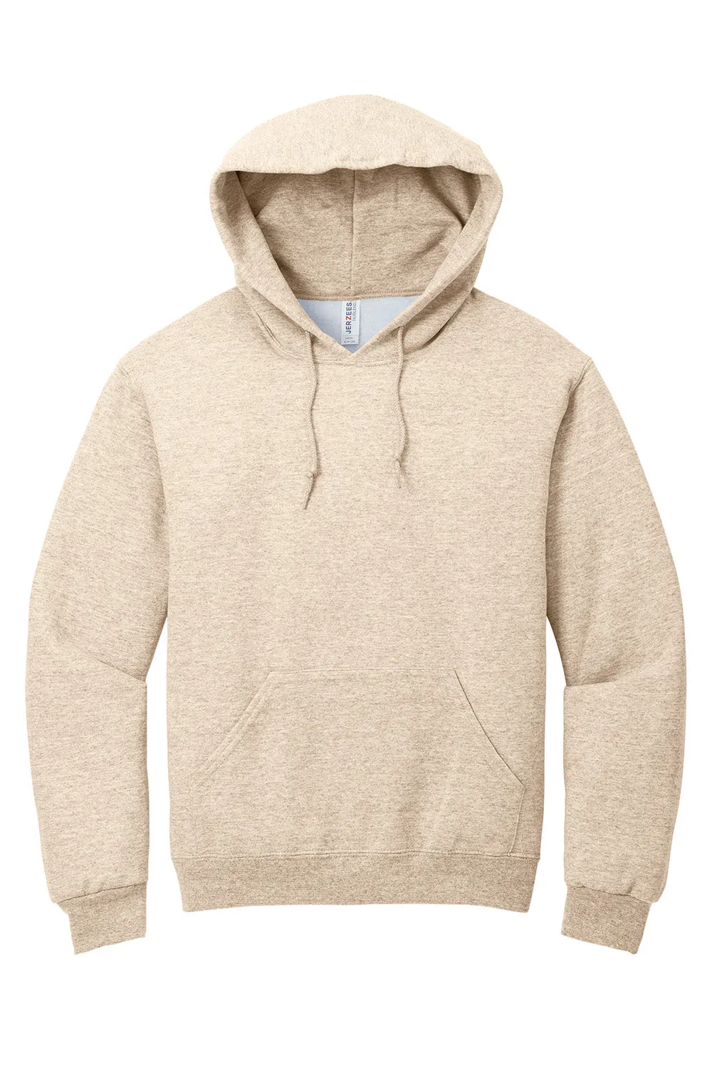 Jerzees Mens NuBlend Pill Resistant Fleece Hooded Sweatshirt Hoodie w/ Pouch Pocket - Heather Sweet Cream