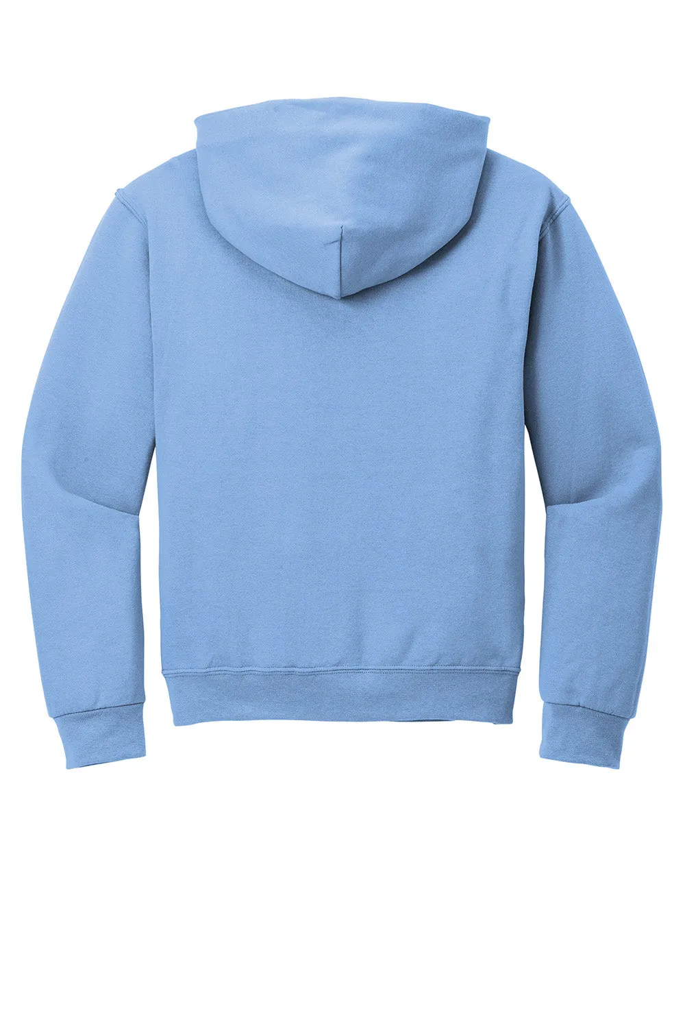Jerzees Mens NuBlend Pill Resistant Fleece Hooded Sweatshirt Hoodie w/ Pouch Pocket - Light Blue