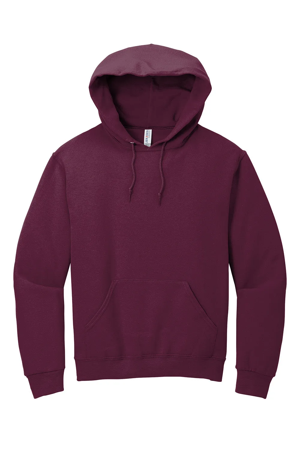 Jerzees Mens NuBlend Pill Resistant Fleece Hooded Sweatshirt Hoodie w/ Pouch Pocket - Maroon