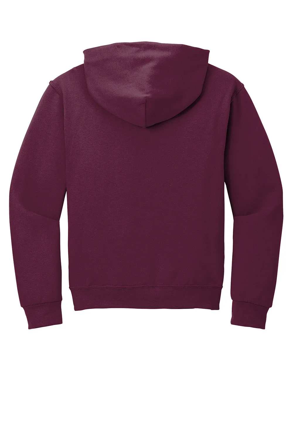 Jerzees Mens NuBlend Pill Resistant Fleece Hooded Sweatshirt Hoodie w/ Pouch Pocket - Maroon