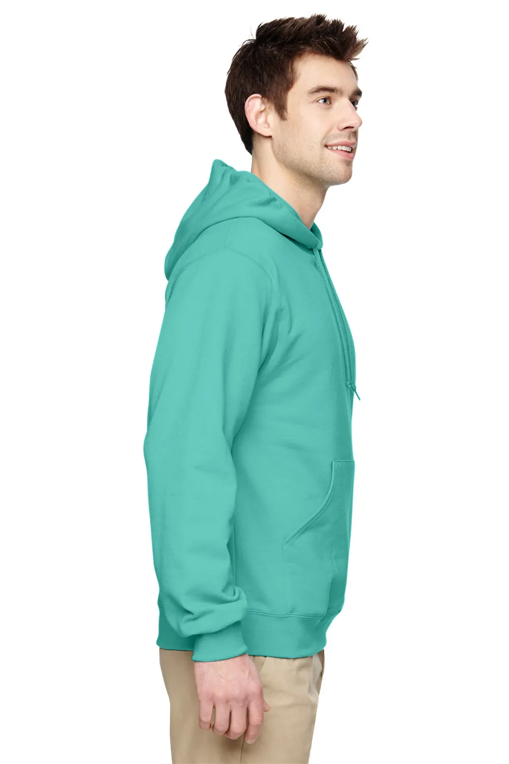 Jerzees Mens NuBlend Pill Resistant Fleece Hooded Sweatshirt Hoodie w/ Pouch Pocket - Mint Green